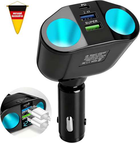 Auto ladegerät 1 - auto, 5-in-1